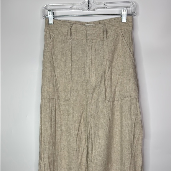 Abercrombie & Fitch Oatmeal Linen Chino Pants Size Small - Picture 2 of 12